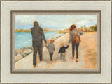 Family Walk On The Beach