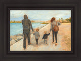 Family Walk On The Beach