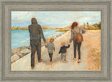 Family Walk On The Beach