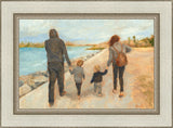 Family Walk On The Beach