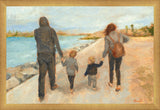 Family Walk On The Beach