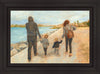 Family Walk On The Beach