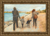 Family Walk On The Beach