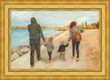 Family Walk On The Beach