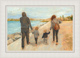 Family Walk On The Beach