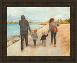 Family Walk On The Beach