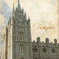 Salt Lake Temple Antiqued