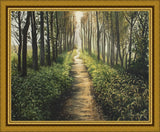 Enjoy The Beauty On Your Broken Path, Forest Walkway Large Wall Art