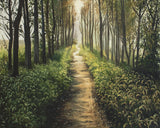 Enjoy The Beauty On Your Broken Path, Forest Walkway Large Wall Art