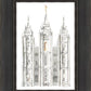 Salt Lake City Temple Watercolor in Gray