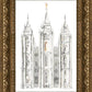 Salt Lake City Temple Watercolor in Gray
