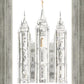 Salt Lake City Temple Watercolor in Gray