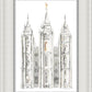 Salt Lake City Temple Watercolor in Gray