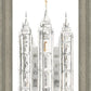 Salt Lake City Temple Watercolor in Gray