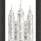 Salt Lake City Temple Watercolor in Gray