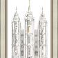 Salt Lake City Temple Watercolor in Gray