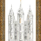 Salt Lake City Temple Watercolor in Gray