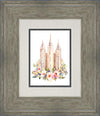 Salt Lake City Temple Floral Watercolor