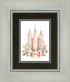 Salt Lake City Temple Floral Watercolor