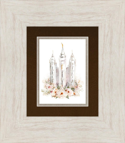 Salt Lake City Temple Floral Textured