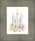 Salt Lake City Temple Floral Textured