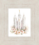 Salt Lake City Temple Floral Textured