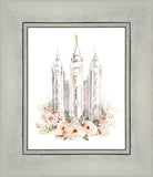 Salt Lake City Temple Floral Textured