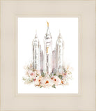 Salt Lake City Temple Floral Textured