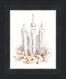 Salt Lake City Temple Floral Textured