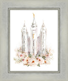 Salt Lake City Temple Floral Textured