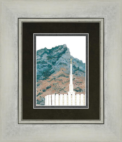 Provo Temple with Squaw Mountain