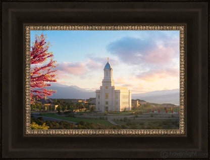 Cedar City Temple Time For Eternal Things Open Edition Canvas / 18 X 12 Frame W 19 25 Art