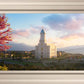 Cedar City Temple Time For Eternal Things Open Edition Canvas / 30 X 15 Frame W 21 3/4 36 Art