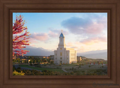 Cedar City Temple Time For Eternal Things Open Edition Canvas / 30 X 20 Frame C 27 3/4 37 Art