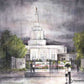 Refuge From The Storm - Idaho Falls Temple Open Edition Canvas / 10 X 8 Print Only Art