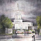 Refuge From The Storm - Idaho Falls Temple Open Edition Canvas / 14 X 11 Print Only Art